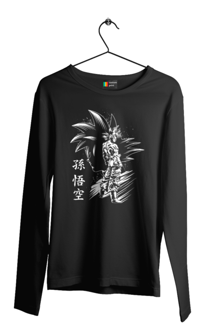 Men's longsleeve with prints Dragon Ball Son Goku. Anime, dragon ball, goku, manga, son goku, tv series. 2070702