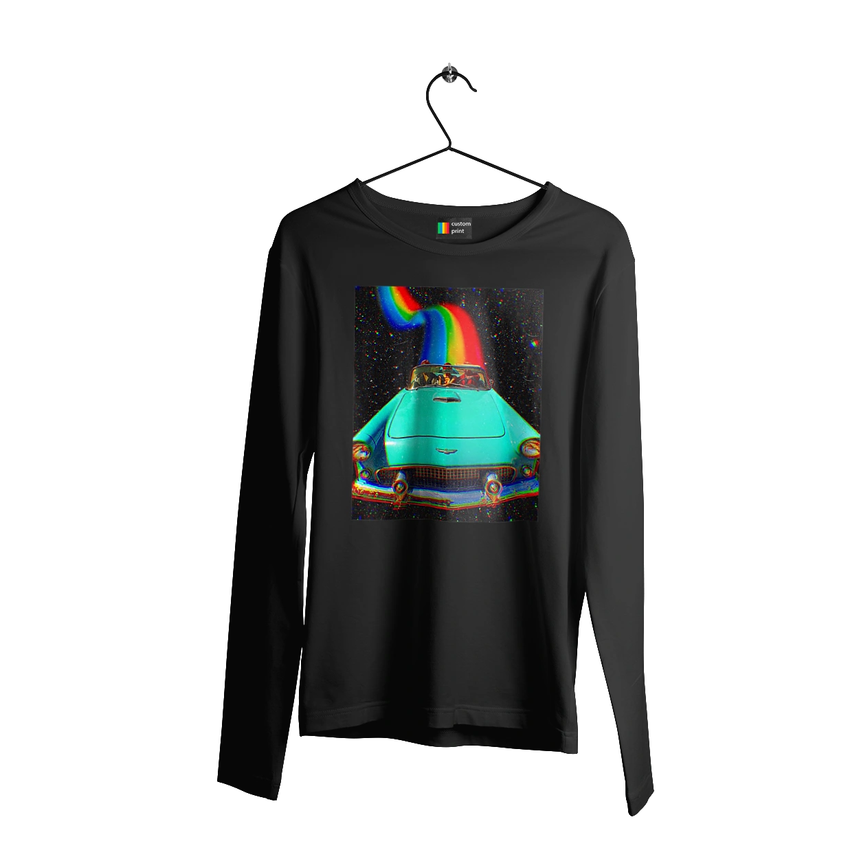 Picture, a car in space