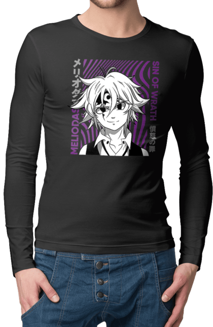 Men's longsleeve with prints Seven Deadly Sins Meliodas. Anime, dragon sin, manga, meliodas, seven deadly sins. 2070702