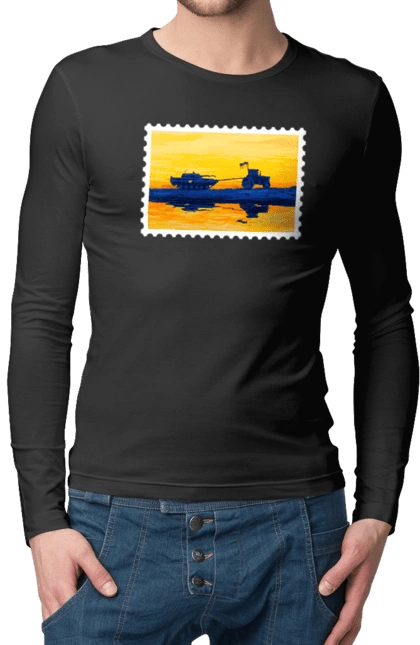 New brand, tractor pulling tank