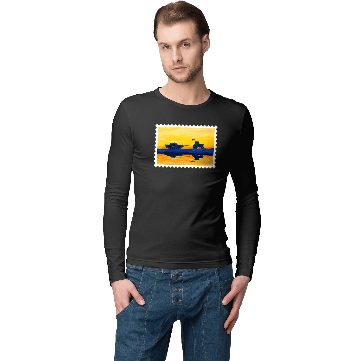 New brand, tractor pulling tank