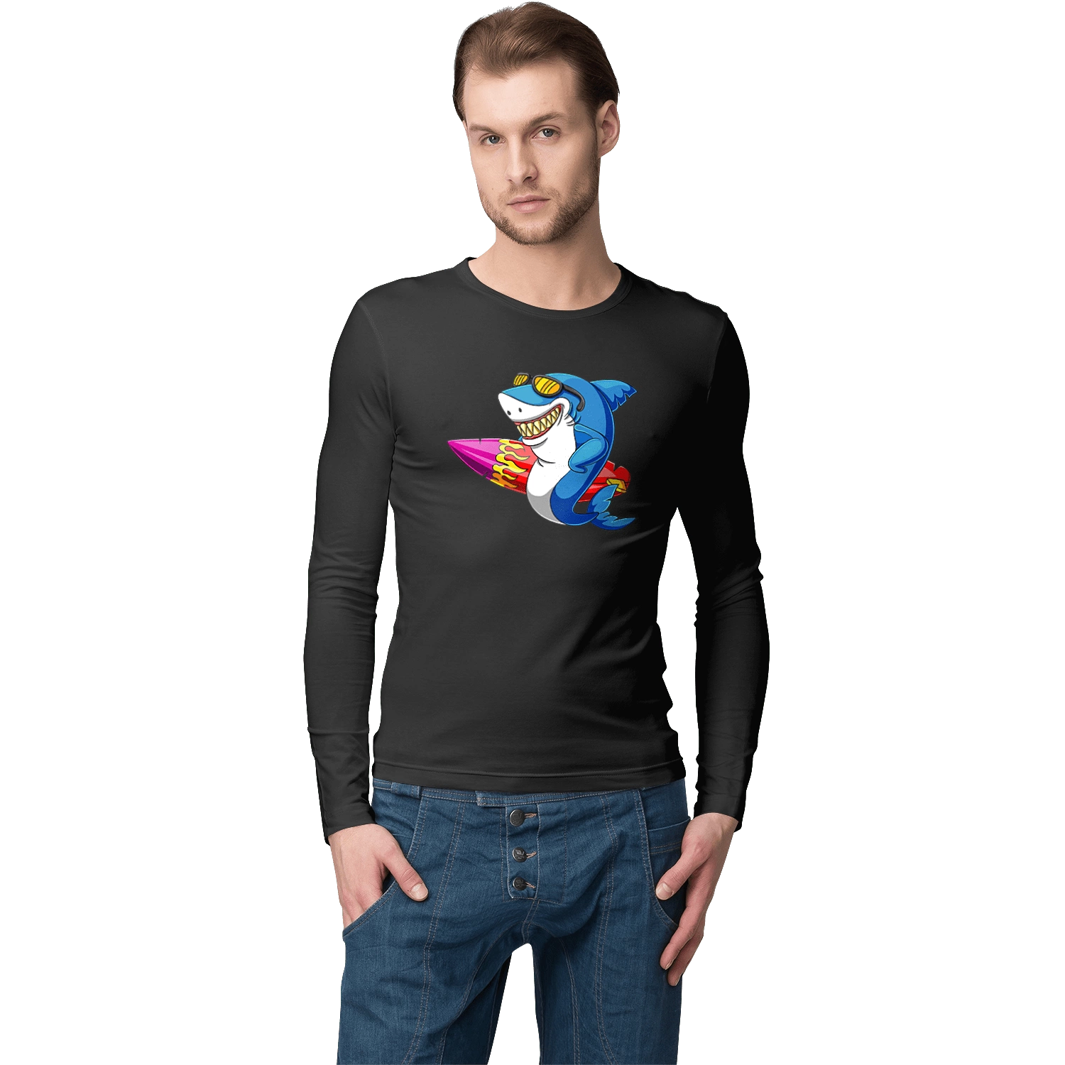 Shark With Glasses Surfing