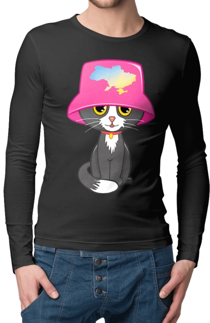 Cat with a map of Ukraine