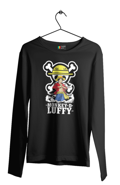 Men's longsleeve with prints One Piece Luffy. Anime, luffy, manga, monkey de luffy, one piece, pirates. 2070702