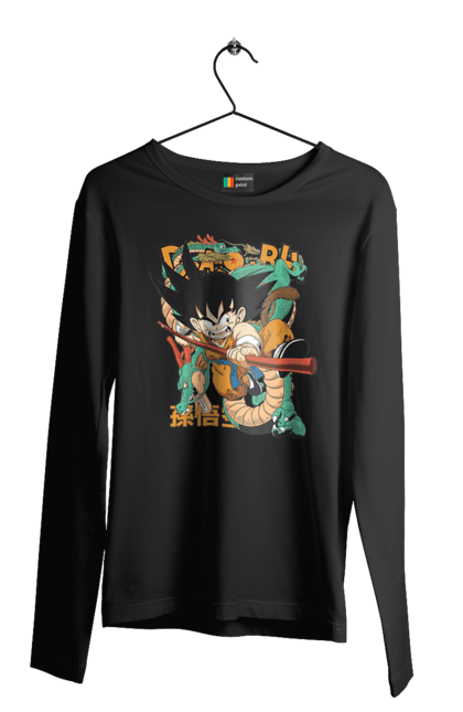 Men's longsleeve with prints Dragon Ball Son Goku. Anime, dragon ball, goku, manga, son goku, tv series. 2070702