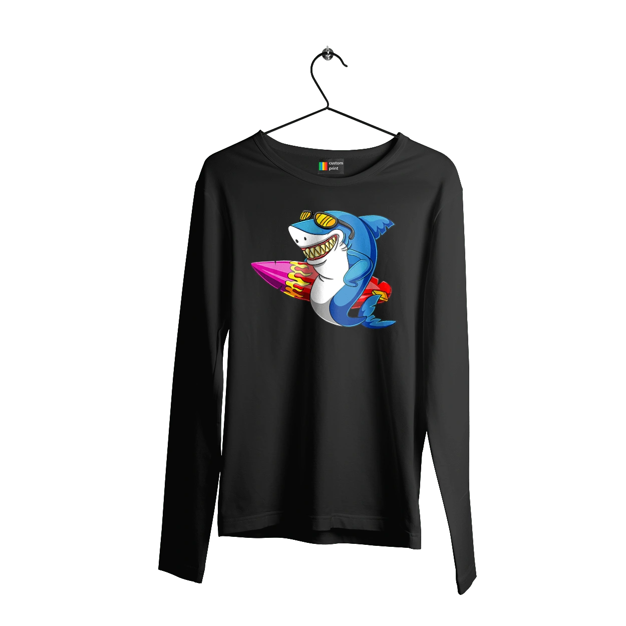 Shark With Glasses Surfing