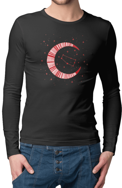 Men`s longsleeve with prints Gemini. Constellation, gemini, horoscope, sign, twins, zodiac, zodiac sign. 2070702