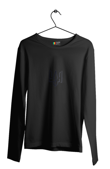 Чоловічий лонгслів з принтом "Тризуб малий". Герб, герб україни, патріотичне, україна, українська символіка, українське. 2070702