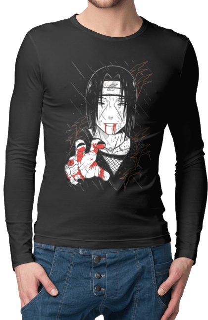 Чоловічій лонгслів з принтом "Наруто Ітачі". Itachi, itachi uchiha, naruto, аніме, ітачі, манга, наруто, ніндзя, серіал, учіха. 2070702