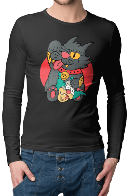 Men`s longsleeve with prints The Simpsons Krusty the Clown. Clown, krusty, krusty the clown, simpsons. 2070702