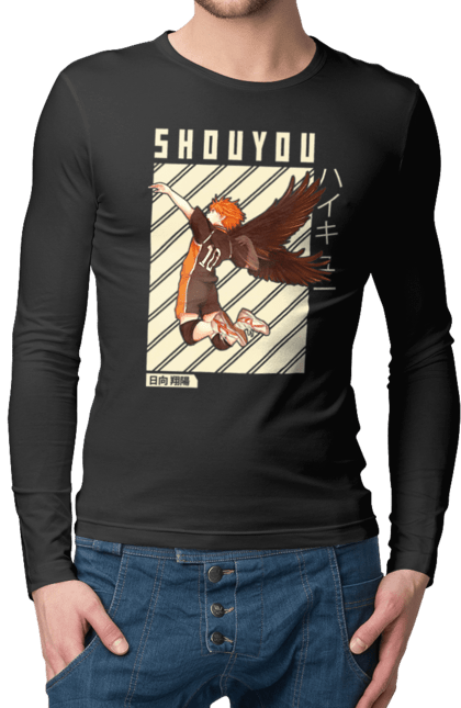 Men's longsleeve with prints Haikyu!! Hinata. Anime, haikyu, hinata, manga, shoyo hinata, sports anime, volleyball. 2070702