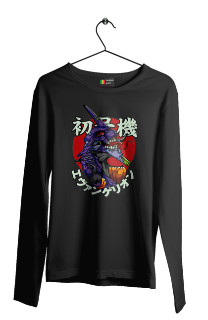 Men's longsleeve with prints Evangelion. Angel, anime, eva 01, evangelion, manga, neon genesis evangelion, shinji. 2070702