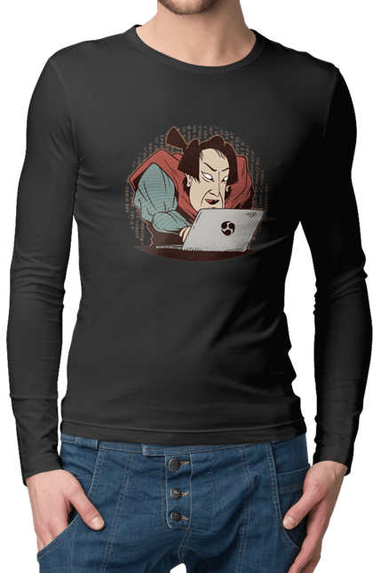 Men`s longsleeve with prints Ninja programmer. Aitі, angular, c, code, css, html, humor, it, it specialist, javascript, jquery, koduvati, php, proger, programmer, programmers, python, react, svelt, type programmer, vue, you. 2070702