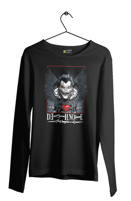 Men's longsleeve with prints Death note Ryuk. Anime, death note, god of death, kira, manga, ryuk, shinigami. 2070702