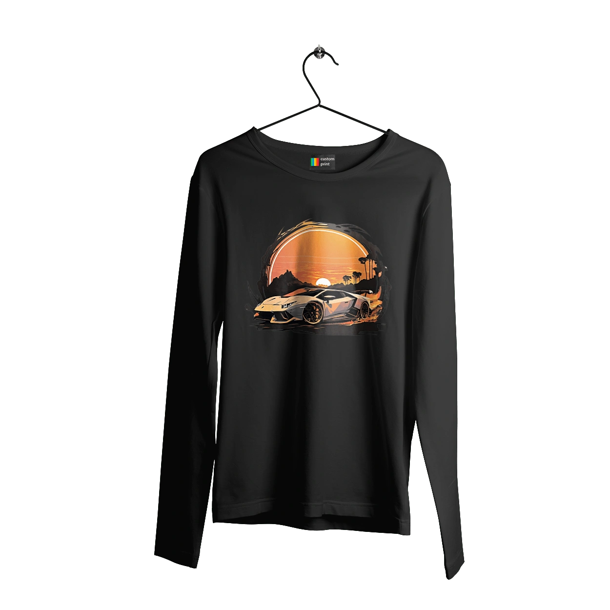 Lamborghini at sunset