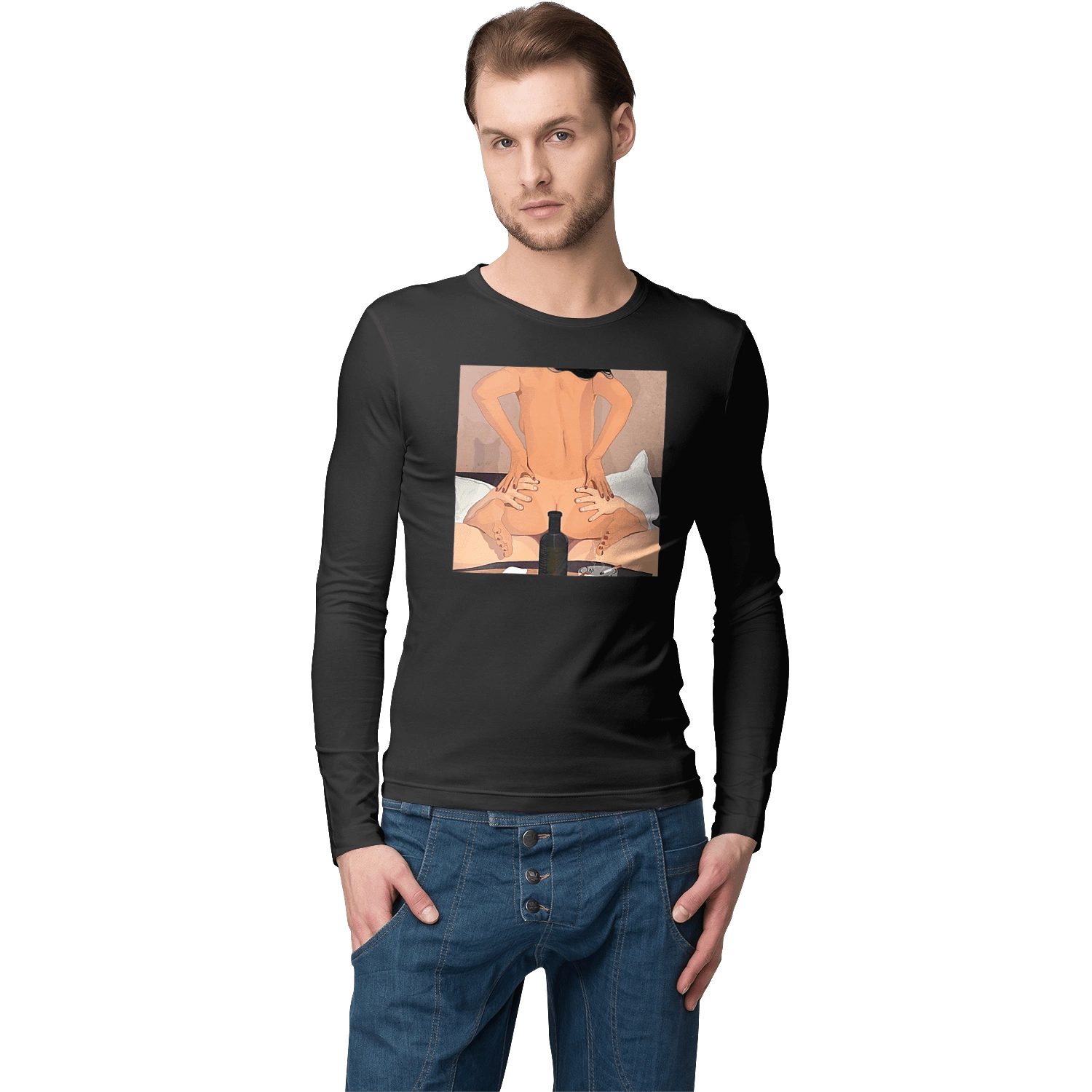 Naked Girl, Bottle And Cigarettes