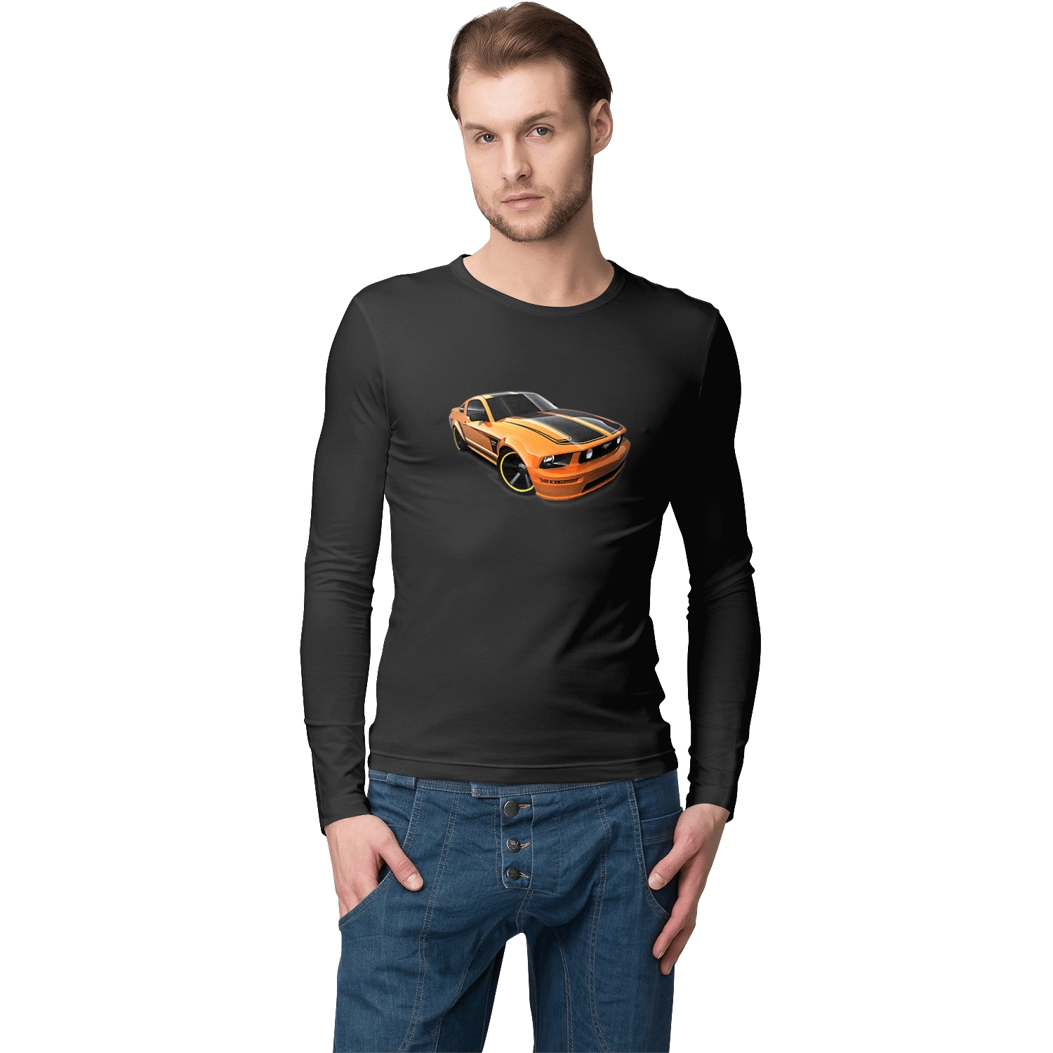 Orange, high speed car