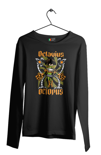 Men's longsleeve with prints Spider man Doctor Octopus. Cinema, comics, doctor octopus, marvel, marvel comics, spiderman, supervillain. 2070702