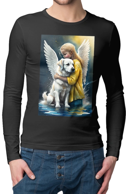 Girl and dog angel [memorial to dead animals]