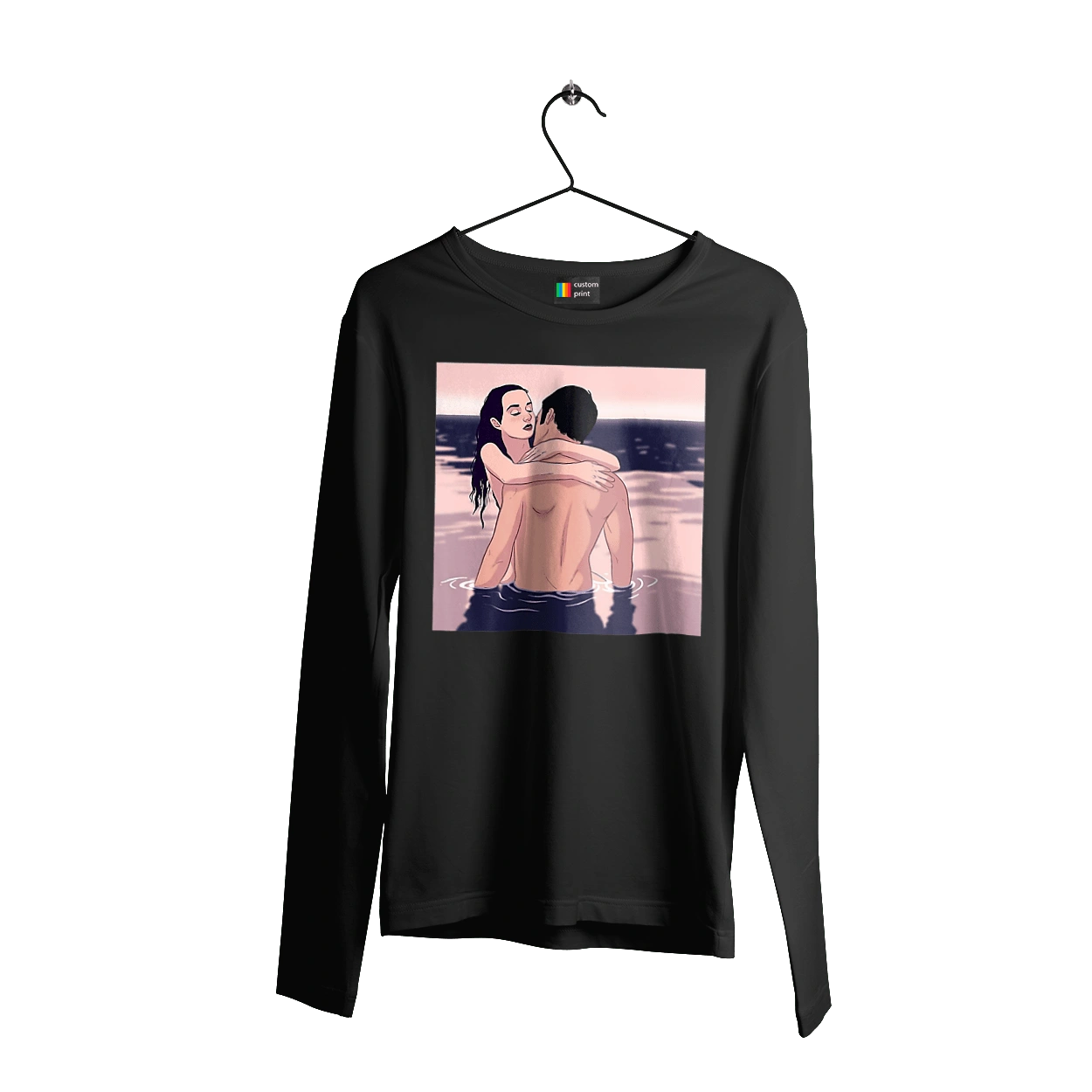 Couple Hugging In The River