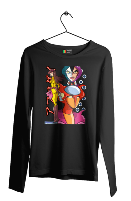 Men's longsleeve with prints Mazinger Z Aphrodite. Anime, aphrodite, manga, mazinger z, mecha, robots. 2070702