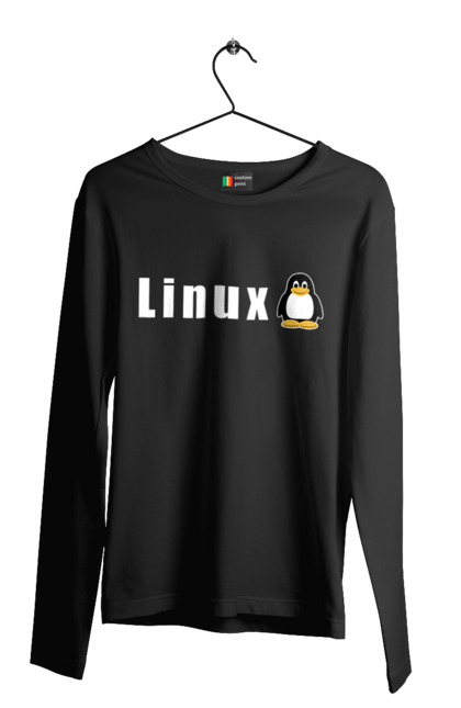 Чоловічий лонгслів з принтом "Linux". Linux, адміністратор, айті, айтішник, безкоштовна, безкоштовно, білий, вільна, доступність, комерційна, незалежність, операційна система, ос, пінгвін, програміст, програмне забезпечення, свобода, сервер, сисадмін, система, системний адміністратор, софт, текст. 2070702