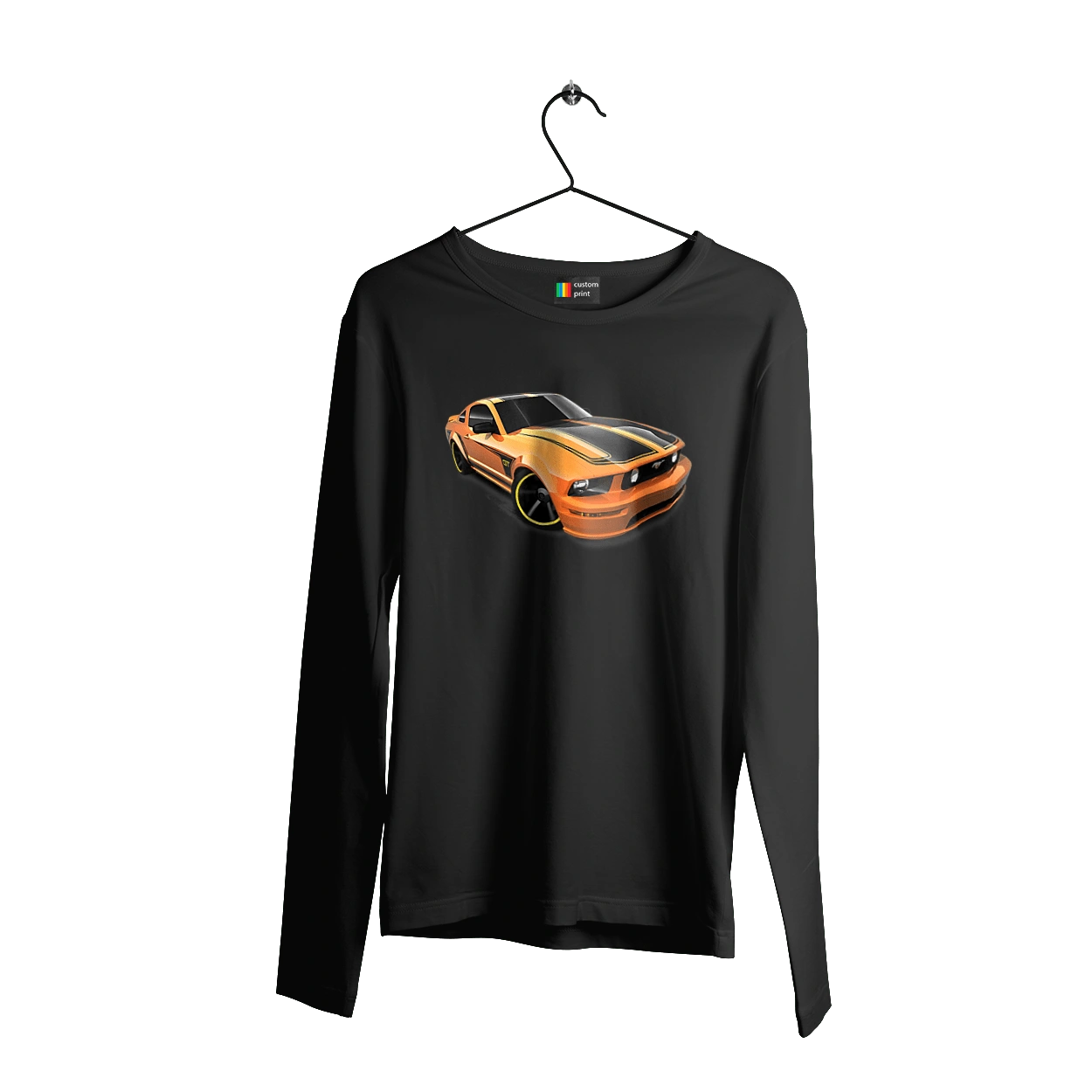 Orange, high speed car