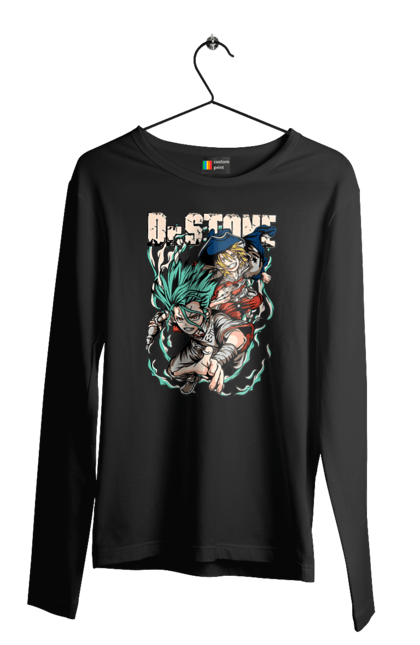 Men's longsleeve with prints Dr. Stone Senku and Ryuusui. Anime, dr. stone, ishigami, manga, ryuusui, ryuusui nanami, senku, senku ishigami. 2070702