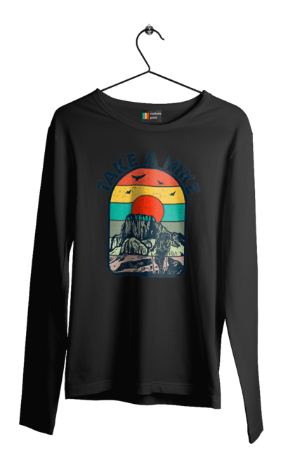 Чоловічий лонгслів з принтом "Прогуляйся Альпініст, Гори". Альпініст, гори, похід, прогуляйся. 2070702