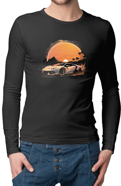 Lamborghini at sunset