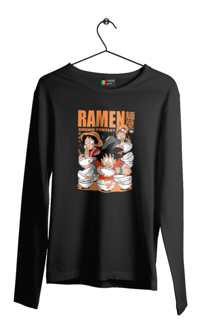 Men's longsleeve with prints Ramen. Anime, characters, food, goku, luffy, manga, naruto, ramen. 2070702