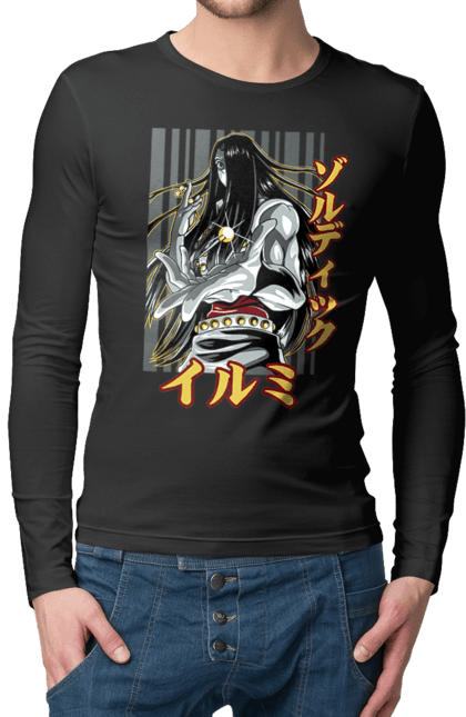 Men's longsleeve with prints Hunter × Hunter Illumi Zoldyck. Anime, hunter, hunter × hunter, hunter hunter, illumi, illumi zoldyck, manga, zoldyck. 2070702