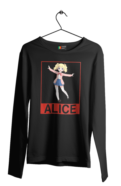 Men's longsleeve with prints Kiniro Mosaic Alice Cartelet. Alice, alice cartelet, anime, gold mosaic, kiniro mosaic, kinmoza, manga. 2070702