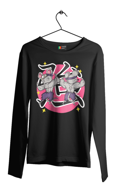 Men's longsleeve with prints Demon Slayer Uzui Tengen's mice. Anime, demon slayer, kimetsu no yaiba, manga, mice, serial, tengen, tengen uzui, uzui. 2070702