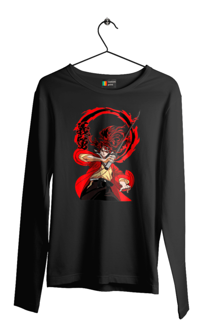 Men's longsleeve with prints Demon Slayer Yoriichi Tsugikuni. Anime, demon slayer, manga, tsugikuni, yoriichi, yoriichi tsugikuni. 2070702