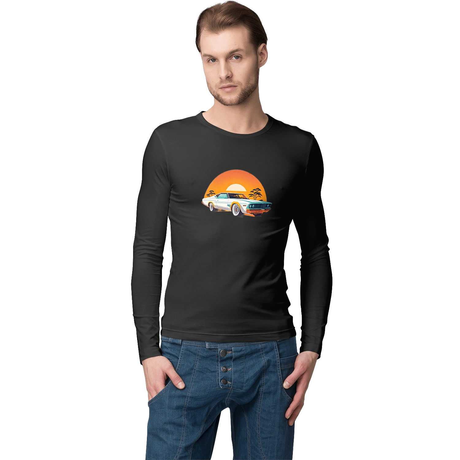 Красивая машина на закате