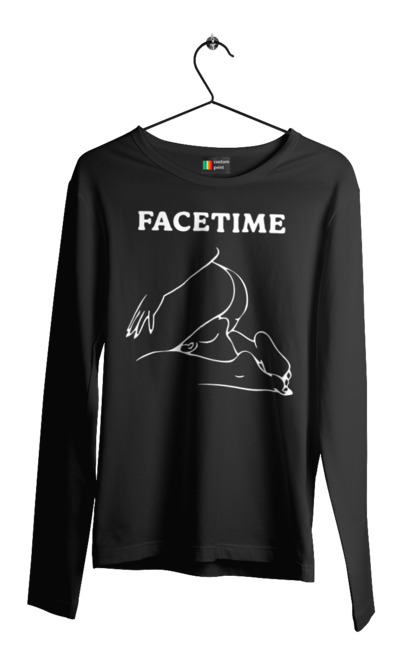 Чоловічий лонгслів з принтом "Фейстайм". Вульгарна, гумор, прикольна, смішна, фейстайм. 2070702