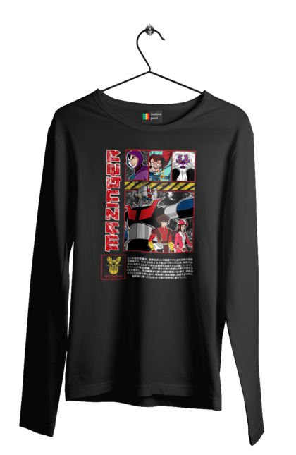 Men's longsleeve with prints Mazinger Z Grendizer. Anime, goldorak, goldrake, grendizer, manga, mazinger z, mecha, robots. 2070702