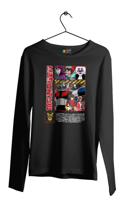 Чоловічий лонгслів з принтом "Mazinger Z Грендайзер". Goldorak, goldrake, grendizer, mazinger z, mecha, аніме, грендайзер, манга, меха, роботи. 2070702