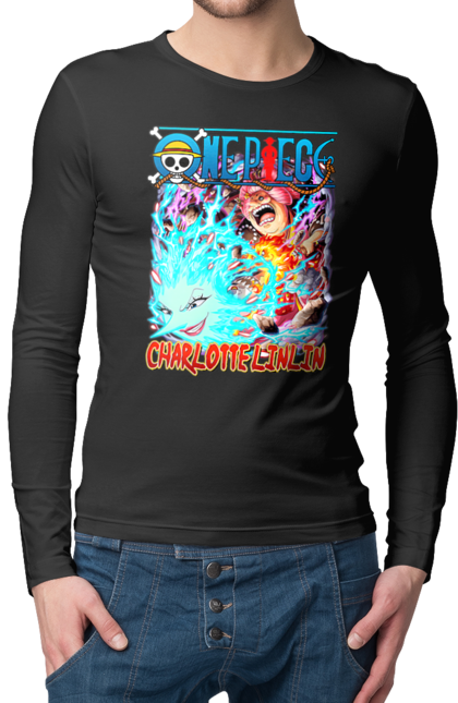 Men's longsleeve with prints One Piece Charlotte. Anime, charlotte, charlotte linlin, manga, one piece, straw hat pirates. 2070702