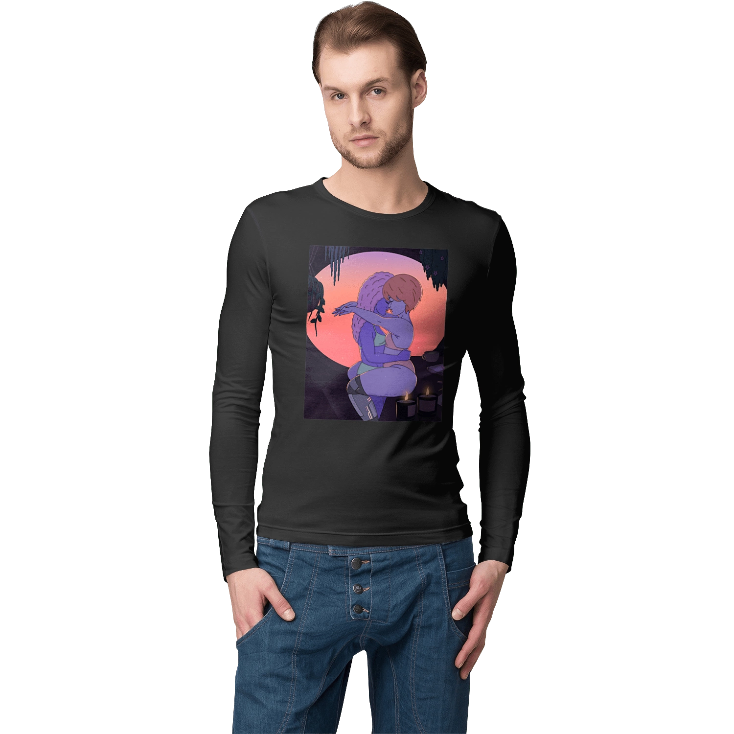 Purple Girls Hugging