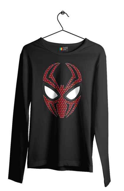 Men's longsleeve with prints Spider man. Cinema, comic, comics, marvel, marvel comics, movie, peter parker, spider man, spiderman, superhero. 2070702