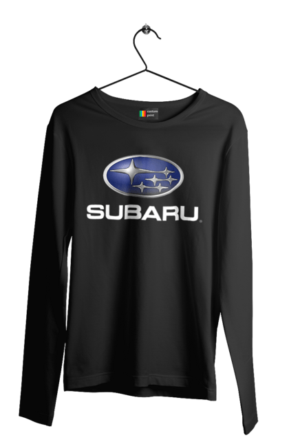 Чоловічий лонгслів з принтом "Subaru". Авто, логотип, субару. 2070702