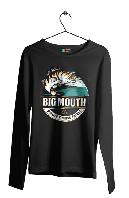 Чоловічий лонгслів з принтом "Рибалка". Вилика рибалка, рибалка, хоббі. 2070702