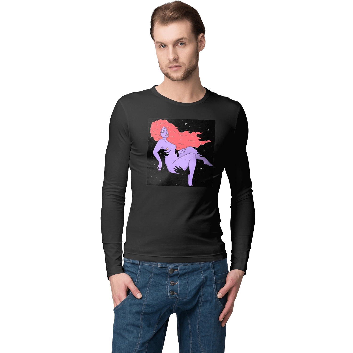 Фіолетова Дівчина В Чорній Дирі