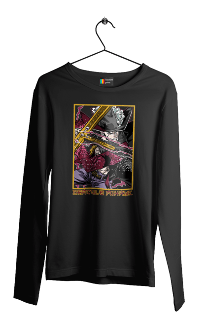 Men's longsleeve with prints One Piece Dracule Mihawk. Anime, dracule mihawk, manga, mihawk, one piece, straw hat pirates. 2070702