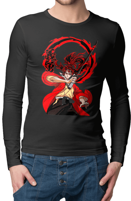 Men's longsleeve with prints Demon Slayer Yoriichi Tsugikuni. Anime, demon slayer, manga, tsugikuni, yoriichi, yoriichi tsugikuni. 2070702