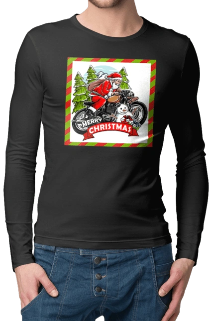Santa on a motorcycle