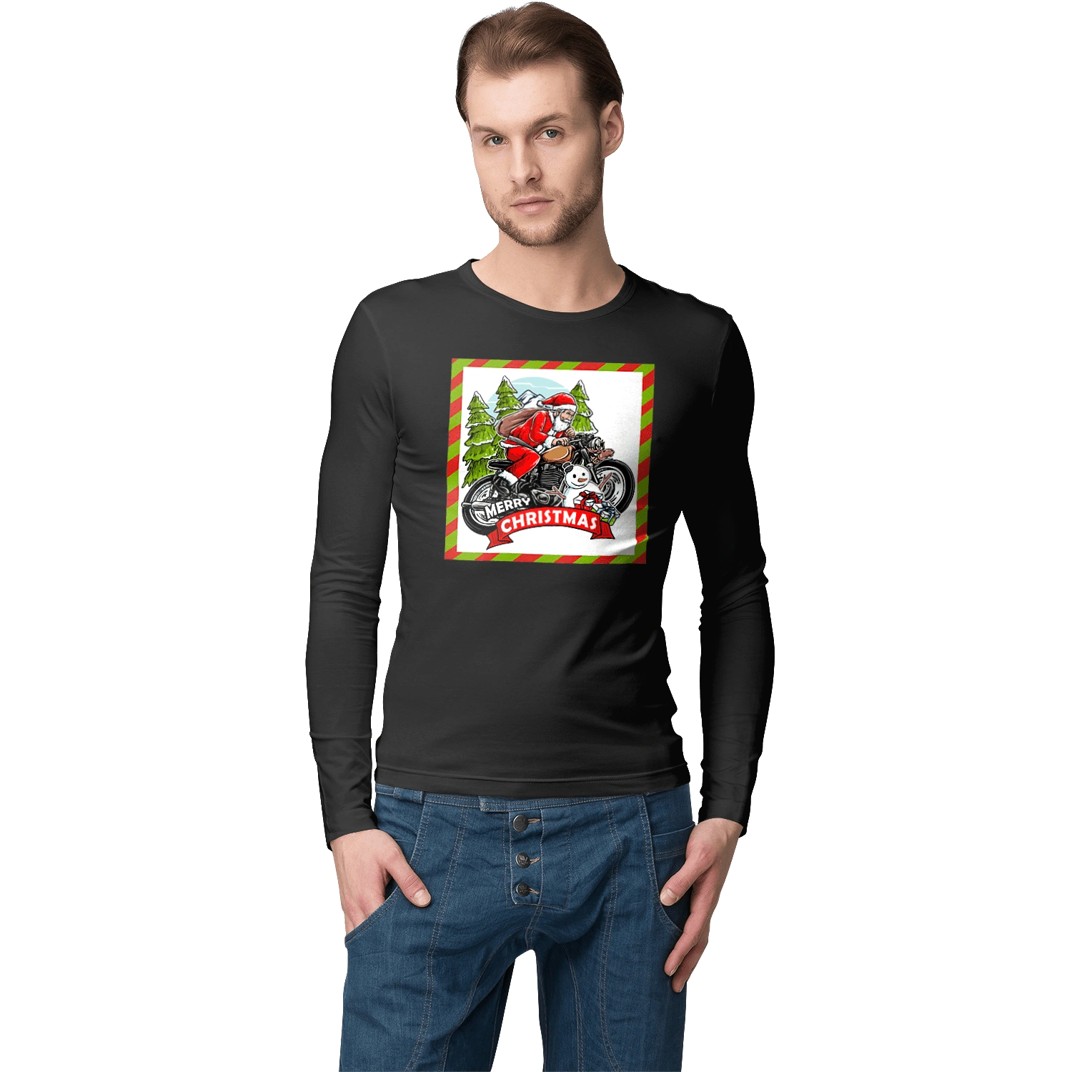 Santa on a motorcycle