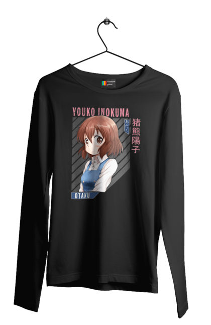 Men's longsleeve with prints Kiniro Mosaic Yoko Inokuma. Anime, gold mosaic, kiniro mosaic, kinmoza, manga, yoko, yoko inokuma. 2070702